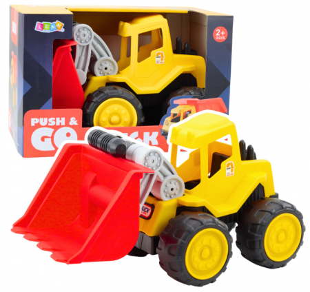 Jucarii de exterior - Încărcător cu Braț Posterior pentru Copii - Vehicul de Construcție cu Nisip, Galben