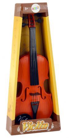 Instrument de vioară pentru copii cu arcuș, culoare maro deschis [2]