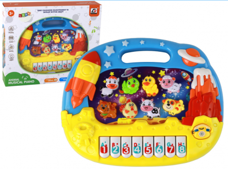 Instrumente muzicale - Învățare educațională la pian – organe, animale, spațiu