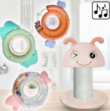 Jenga Albinuța – Roz/Albastru cu Muzică – Joc de Echilibru și Distracție [5]