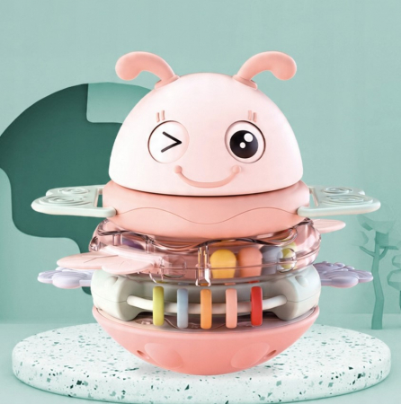 Jenga Albinuța – Roz/Albastru cu Muzică – Joc de Echilibru și Distracție [4]