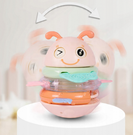 Jenga Albinuța – Roz/Albastru cu Muzică – Joc de Echilibru și Distracție [7]