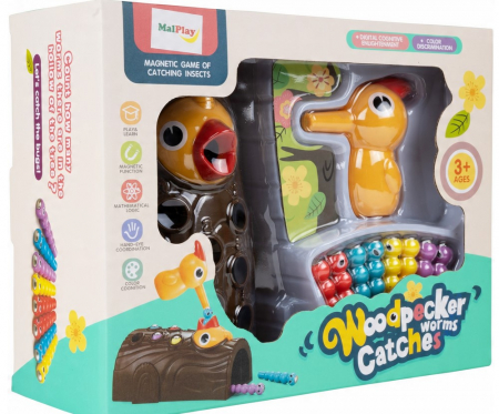 Joc arcade magnetic – „Ciocănitoarea și viermişorii” [9]