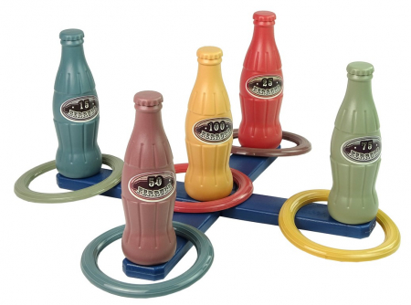 Joc de îndemânare – Aruncarea inelelor pe sticle cu punctaj [1]