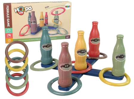 Jucarii de exterior - Joc de îndemânare – Aruncarea inelelor pe sticle cu punctaj