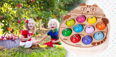 Joc de îndemânare din lemn – Pescuit magnetic „Pisicuță” [2]