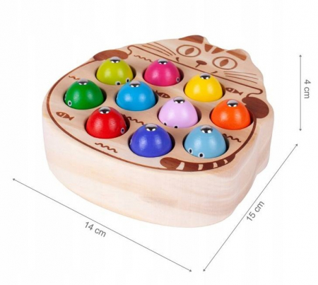 Joc de îndemânare din lemn – Pescuit magnetic „Pisicuță” [3]