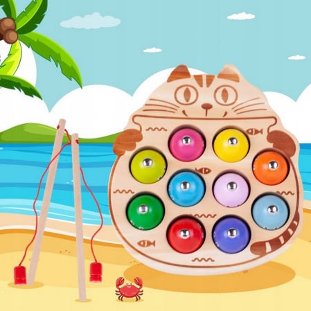 Joc de îndemânare din lemn – Pescuit magnetic „Pisicuță” [9]