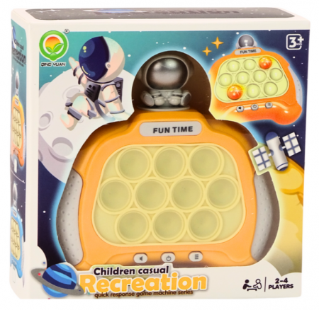 Joc senzorial Pop-It Consolă Spațială cu lumini și sunete, galben [2]