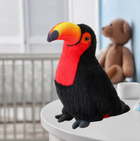 Jucărie de Pluș Toucan Roșu, 30 cm – Mascotă Moale și Îmbrățișabilă [2]