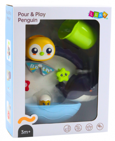 Jucărie interactivă pentru baie cu apă – pinguin și balenă [2]