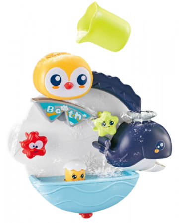 Jucărie interactivă pentru baie cu apă – pinguin și balenă [1]