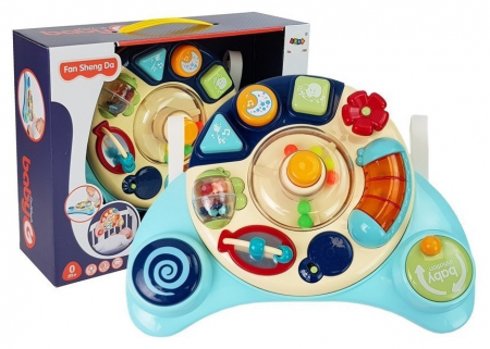 Articole bebelusi si copii mici - Jucărie Interactivă pentru Bebe – Panou Muzical cu Animale, Albastru