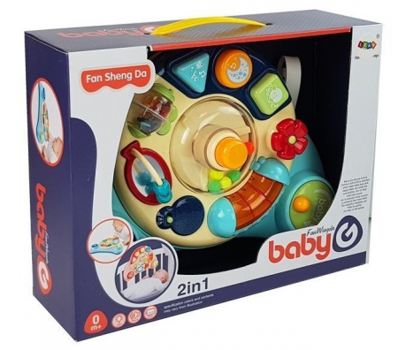 Jucărie Interactivă pentru Bebe – Panou Muzical cu Animale, Albastru [3]