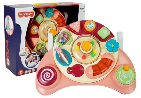 Articole bebelusi si copii mici - Jucărie Interactivă pentru Bebe - Panou Muzical cu Animale, Roz