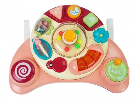 Jucărie Interactivă pentru Bebe - Panou Muzical cu Animale, Roz [1]