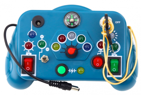 Jucărie senzorială – Placă interactivă cu 13 activități, albastră [1]