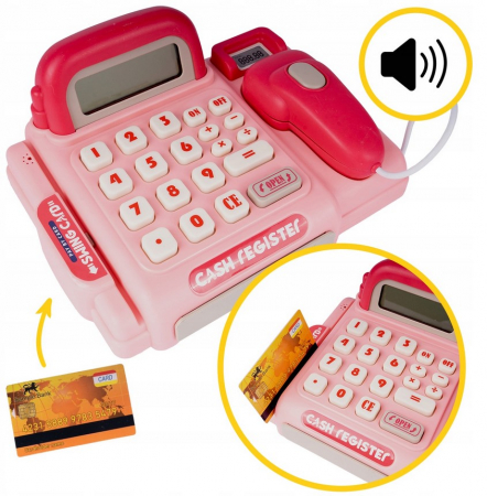 Kasa de Jucărie „Fun Cash” Roz – Set Interactiv pentru Fetițe și Băieți [5]