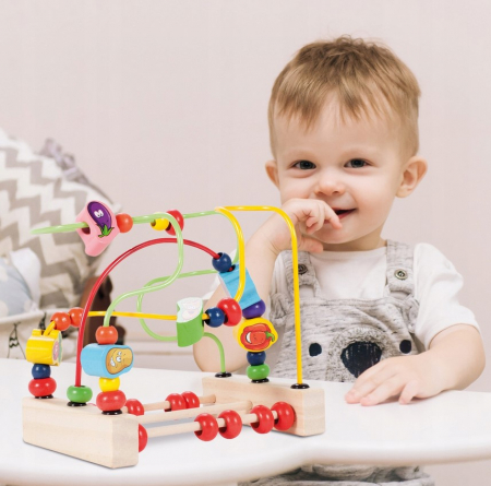 Labirint din lemn cu abac – Joc educativ pentru copii [8]