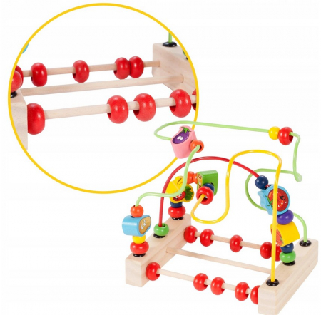 Labirint din lemn cu abac – Joc educativ pentru copii [5]