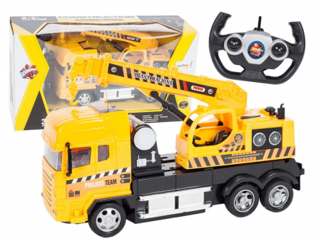 Jucarii - Macara Radiocomandată – 4 Canale, Cabină Rotativă