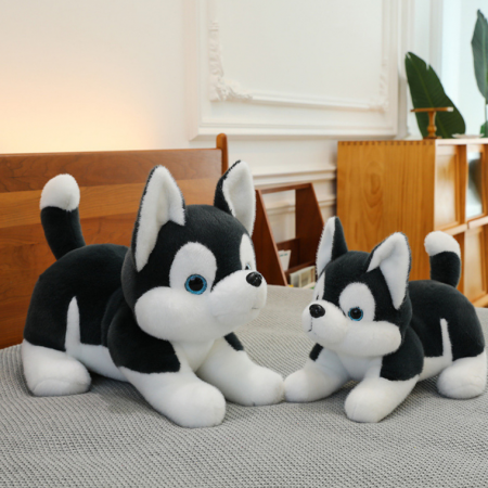 Mascotă de pluș câine Husky alb-negru, 30 cm [2]