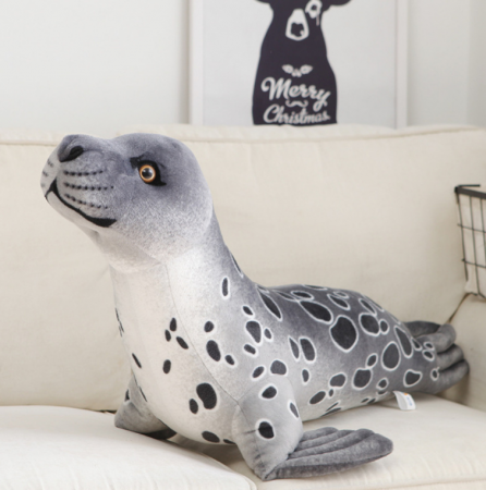 Mascotă de pluș, jucărie de alint foca gri, 37 cm [2]