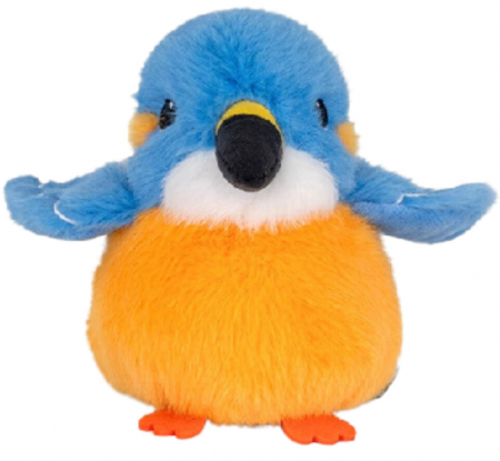 Mascotă de Pluș / Jucărie de Îmbrățișat – Pasăre Albastru-Portocaliu 12 cm [1]
