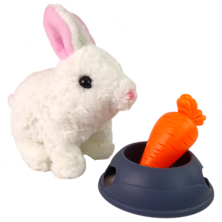 Mascotă Interactivă Iepuraș Alb cu Bol de Morcovi [2]