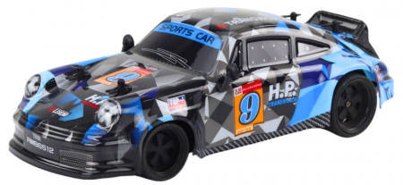 Mașină cu Telecomandă RC 1:18 Roți de Cauciuc Drift Albastru [1]