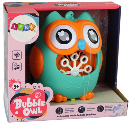 Mașină de Bule de Săpun Bufniță cu Sunet, Culoare Mentă [4]