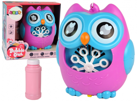 Jucarii de exterior - Mașină de Bule de Săpun Bufniță cu Sunet, Roz