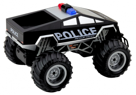 Mașină de poliție off-road RC, telecomandată, neagră, scară 1:16 [2]