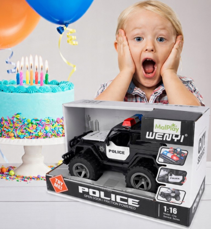 Mașină de poliție pentru copii – cu sunete, lumini și mecanism de propulsie [4]
