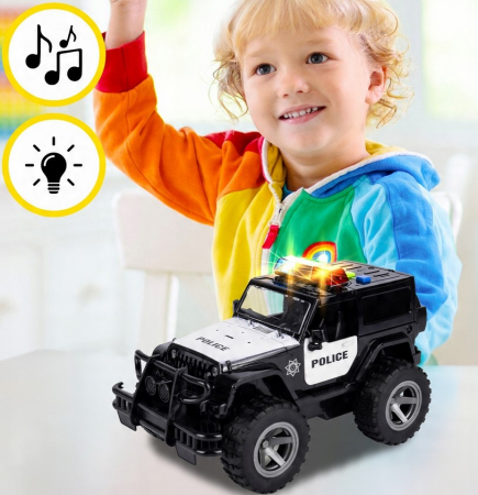 Mașină de poliție pentru copii – cu sunete, lumini și mecanism de propulsie [3]