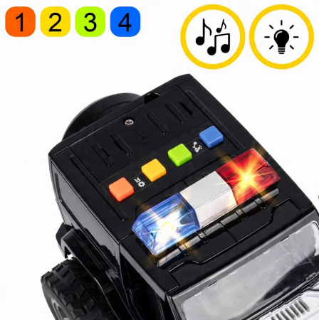 Mașină de poliție pentru copii – cu sunete, lumini și mecanism de propulsie [6]