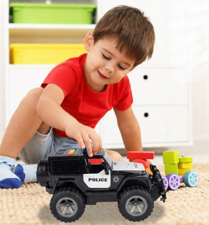 Mașină de poliție pentru copii – cu sunete, lumini și mecanism de propulsie [2]