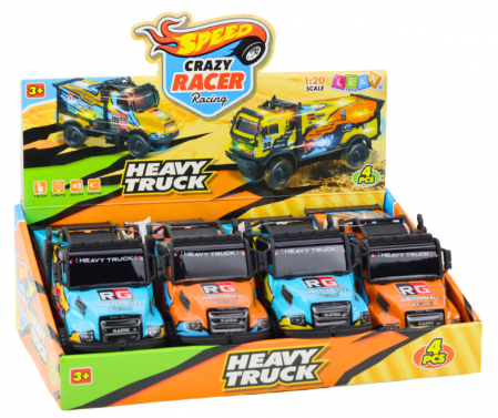 Mașină Offroad cu propulsie, lumini și sunete, portocaliu-albastru. [3]