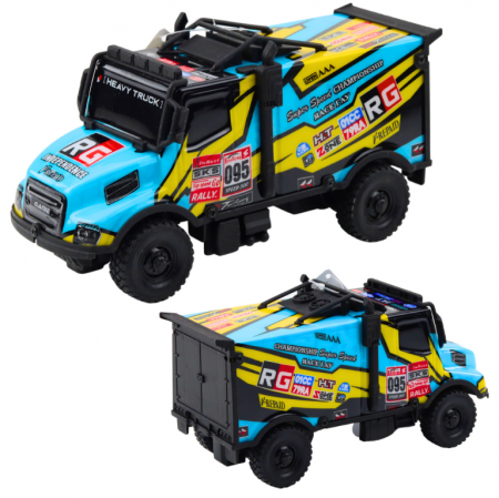 Mașină Offroad cu propulsie, lumini și sunete, portocaliu-albastru. [1]