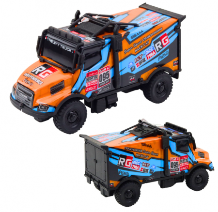 Mașină Offroad cu propulsie, lumini și sunete, portocaliu-albastru. [2]