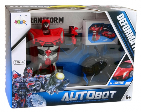 Mașină Robot 2în1 cu Telecomandă – Roșie [4]