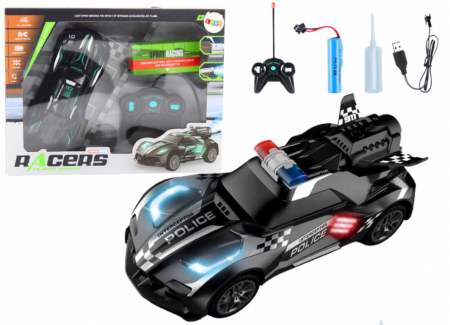 Jucarii cu telecomanda - Mașină Sport Poliție Telecomandă R/C Neagră