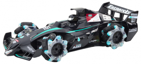 Mașină sport RC cu telecomandă, efect de fum, 2.4G, neagră [1]