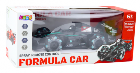 Mașină sport RC cu telecomandă, efect de fum, 2.4G, neagră [4]