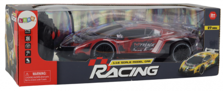 Mașină Sport RC cu Telecomandă, Scară 1:16, Lumină Roșie [3]