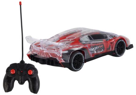 Mașină Sport RC cu Telecomandă, Scară 1:16, Lumină Roșie [2]