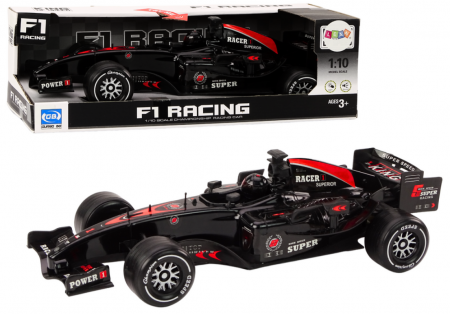 Masini si motociclete - Mașină Sportivă de Curse F1, Scara 1:10, Neagră, cu Sunete