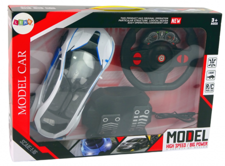 Mașină Super Rapidă cu Telecomandă + Telecomandă R/C cu Pedale de Gaz și Frână [3]