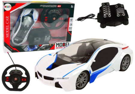 Jucarii cu telecomanda - Mașină Super Rapidă cu Telecomandă + Telecomandă R/C cu Pedale de Gaz și Frână