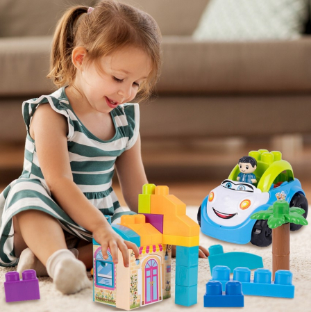 Mașinuță cu 40 de blocuri mari – Set educativ pentru copii [5]